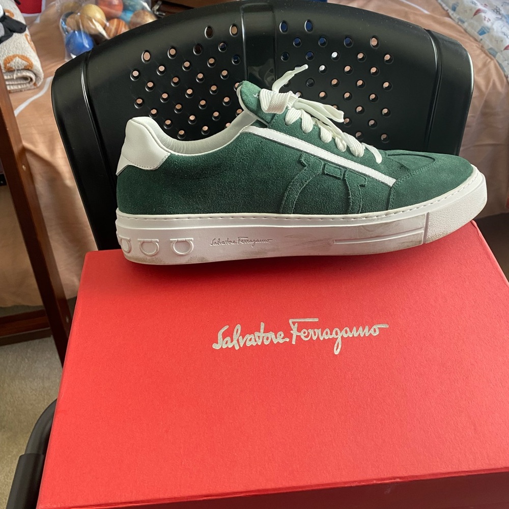 Ferragamo suede sneakers